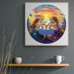 Whimsical Wooden Jigsaw Puzzle-fairy tea party