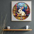 Whimsical Wooden Jigsaw Puzzle- Library Rabbit