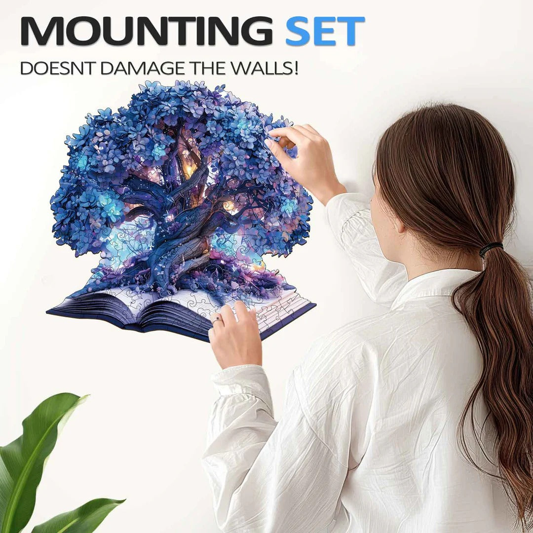 Whimsical Wooden Jigsaw Puzzle- Book magic