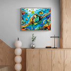 Whimsical Wooden Jigsaw Puzzle-Turtle Explorer