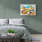Whimsical Wooden Jigsaw Puzzle-beach cat