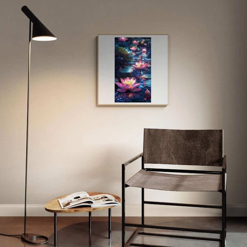 Whimsical Wooden Jigsaw Puzzle-moon Lotus