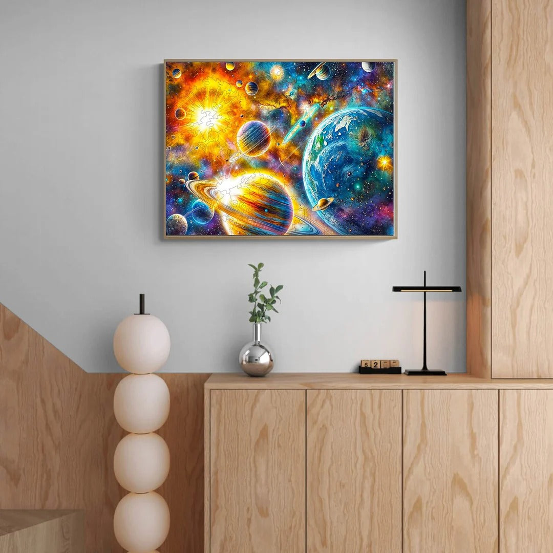 Whimsical Wooden Jigsaw Puzzle-Cosmic Reverie-1