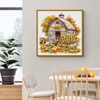 Whimsical Wooden Jigsaw Puzzle- autumn farm