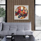 Whimsical Wooden Jigsaw Puzzle-Autumn Cardinal