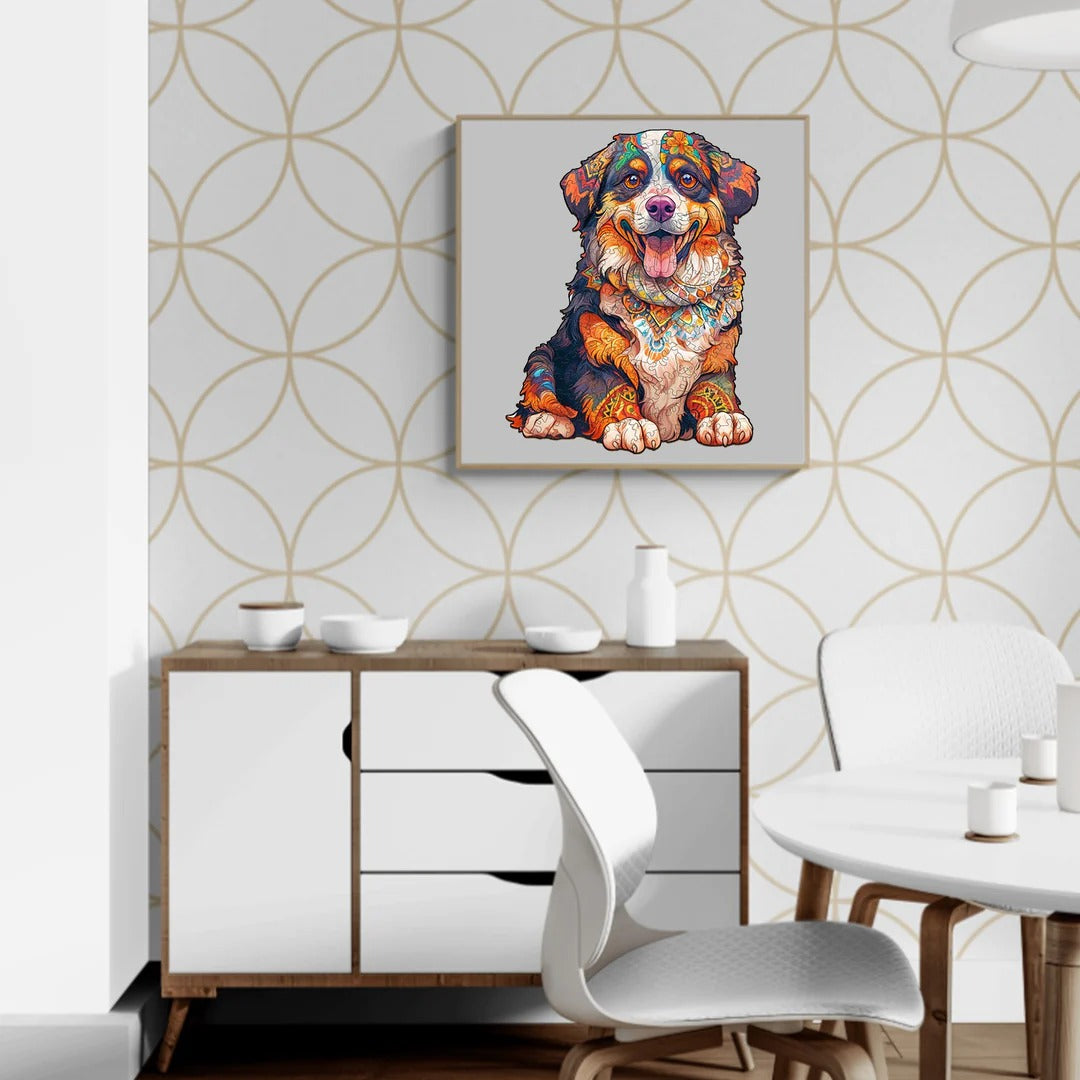 Ausgefallenes Holz-Puzzle-Berner Sennenhund