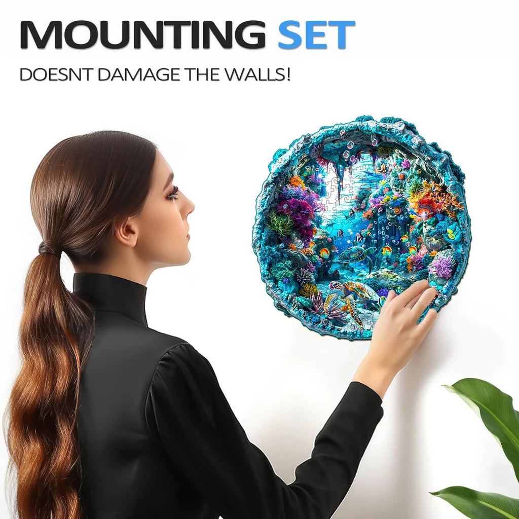 Whimsical Wooden Jigsaw Puzzle- 3D seabed
