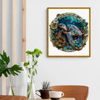Puzzle en bois fantaisiste - Tortue en relief