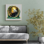 Whimsical Wooden Jigsaw Puzzle- Bamboo Grove Scholar Panda