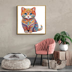 Whimsical Wooden Jigsaw Puzzle-Cute Scottish Cat