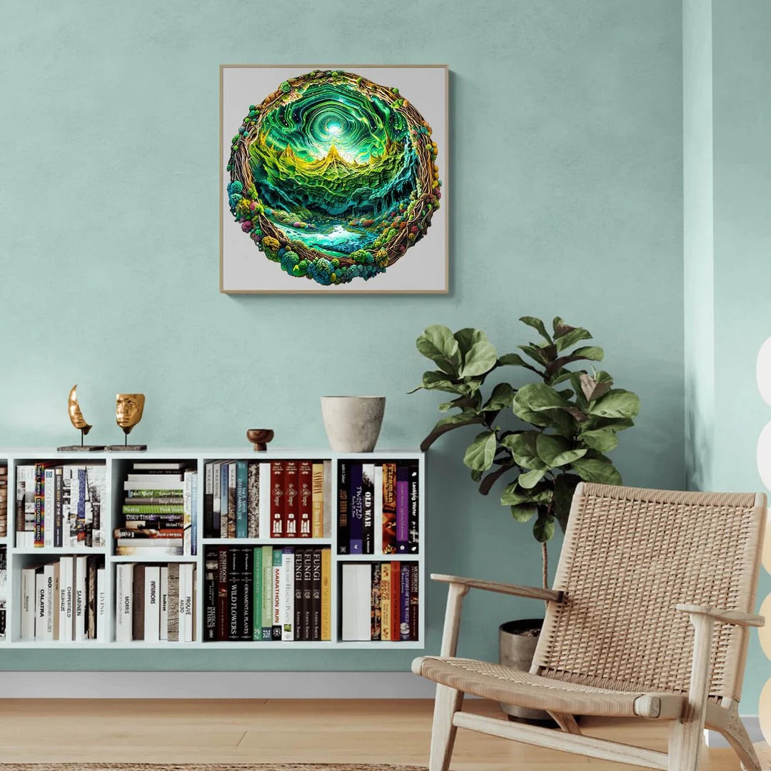 Whimsical Wooden Jigsaw Puzzle- 3D aurora-2