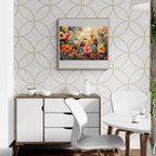 Whimsical Wooden Jigsaw Puzzle-Hummingbird Garden