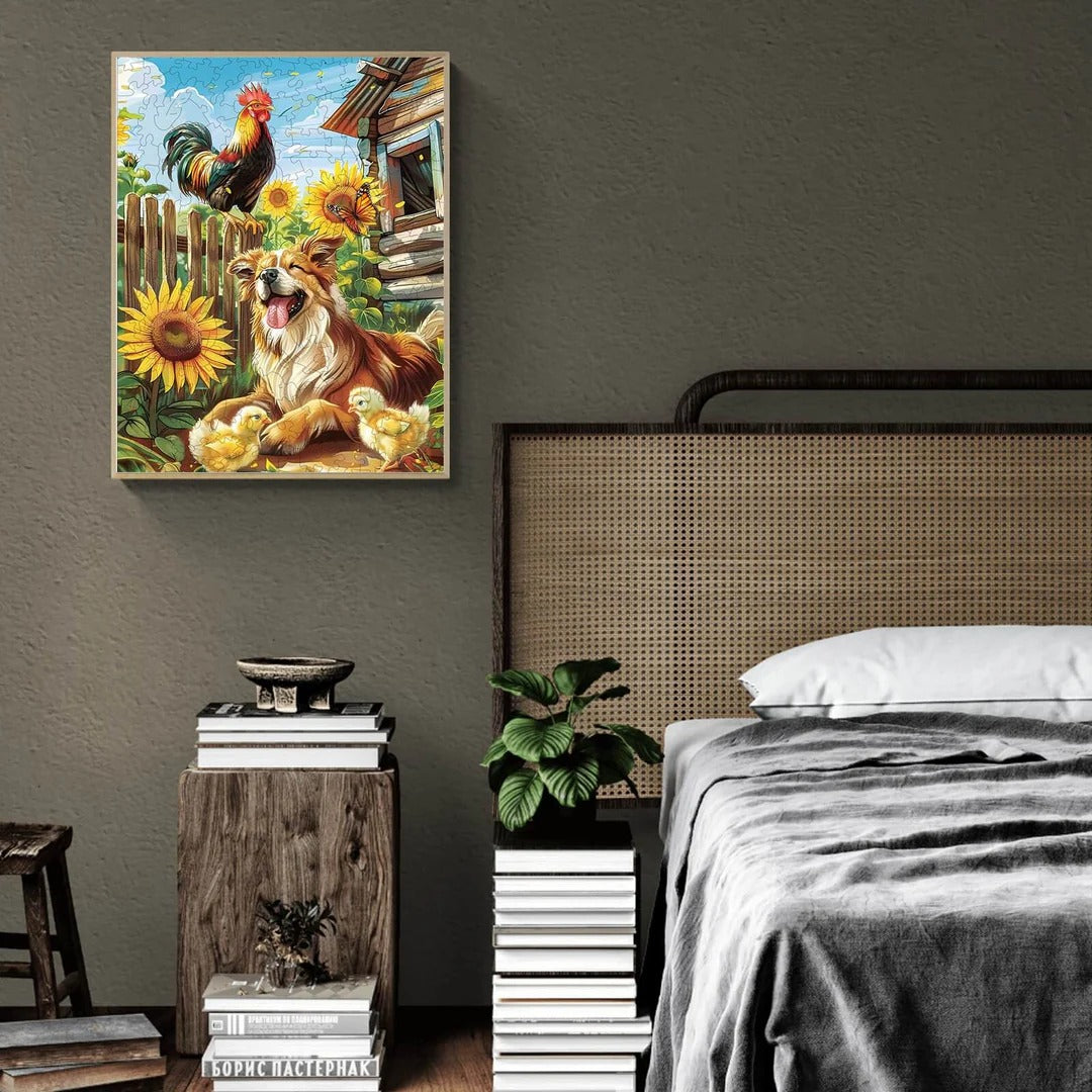 Launiges Holzpuzzle - Sommerfarm
