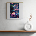 Whimsical Wooden Jigsaw Puzzle-moon Lotus