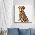 Ausgefallenes Holz-Puzzle – Hübscher Labrador