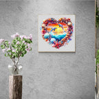 Whimsical Wooden Jigsaw Puzzle-Coral and Dolphin