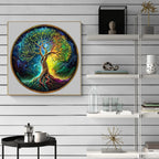 Whimsical Wooden Jigsaw Puzzle- Aurora Tree of Life-3