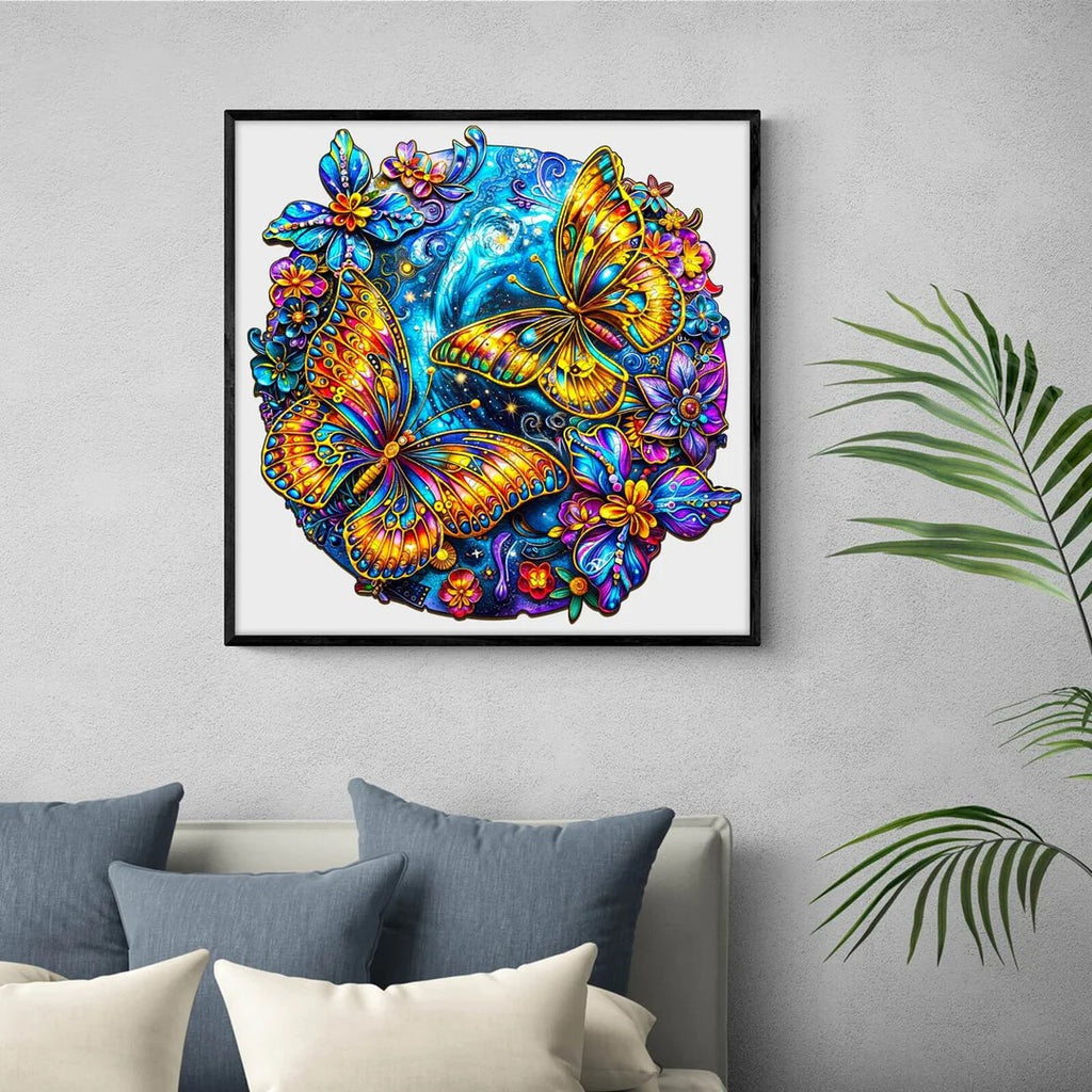 Whimsical Wooden Jigsaw Puzzle-Beautiful Butterflies