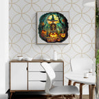 Whimsical Wooden Jigsaw Puzzle- Halloween skeletons