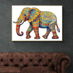 Whimsical Wooden Jigsaw Puzzle-Walking Elephant