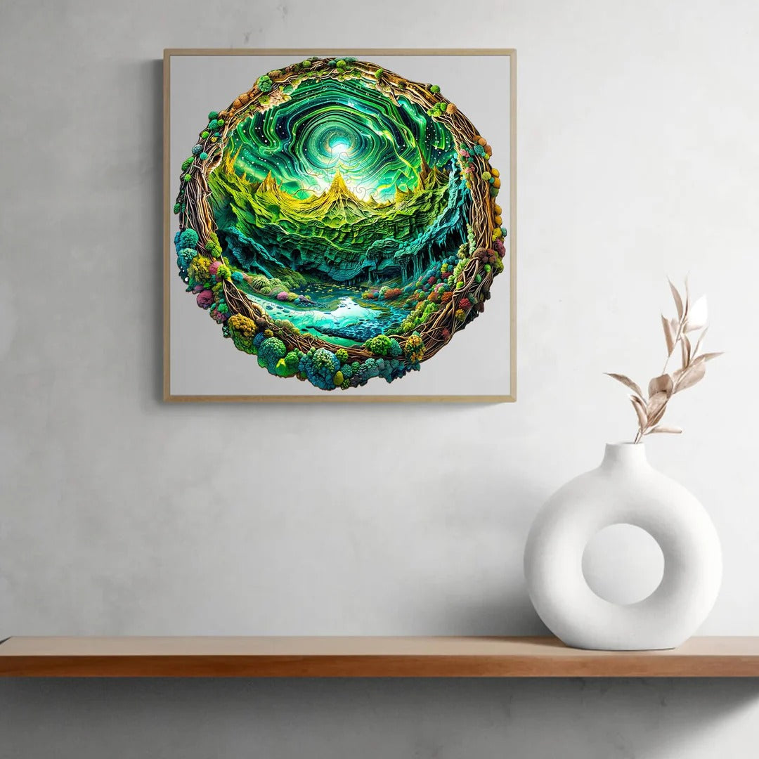 Whimsical Wooden Jigsaw Puzzle- 3D aurora-2