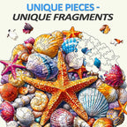 Whimsical Wooden Jigsaw Puzzle- Colorful Shells