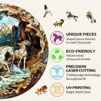 Puzzle en bois fantaisiste - Cheval 3D
