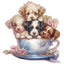 Whimsical Wooden Jigsaw Puzzle - Cute Puppy - pickApuzzle