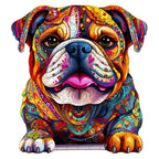 Whimsical Wooden Jigsaw Puzzle- Bulldog