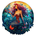 Whimsical Wooden Jigsaw Puzzle- Aqua Woman