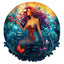 Whimsical Wooden Jigsaw Puzzle- Aqua Woman