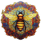 Whimsical Wooden Jigsaw Puzzle- MANDALA BEE