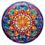 Whimsical Wooden Jigsaw Puzzle-church glass mandala