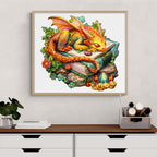 Casse-tête en bois fantaisiste - Dragon endormi