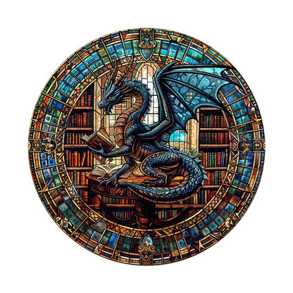 Wunderliches Holz-Puzzle – Die Drachenbibliothek