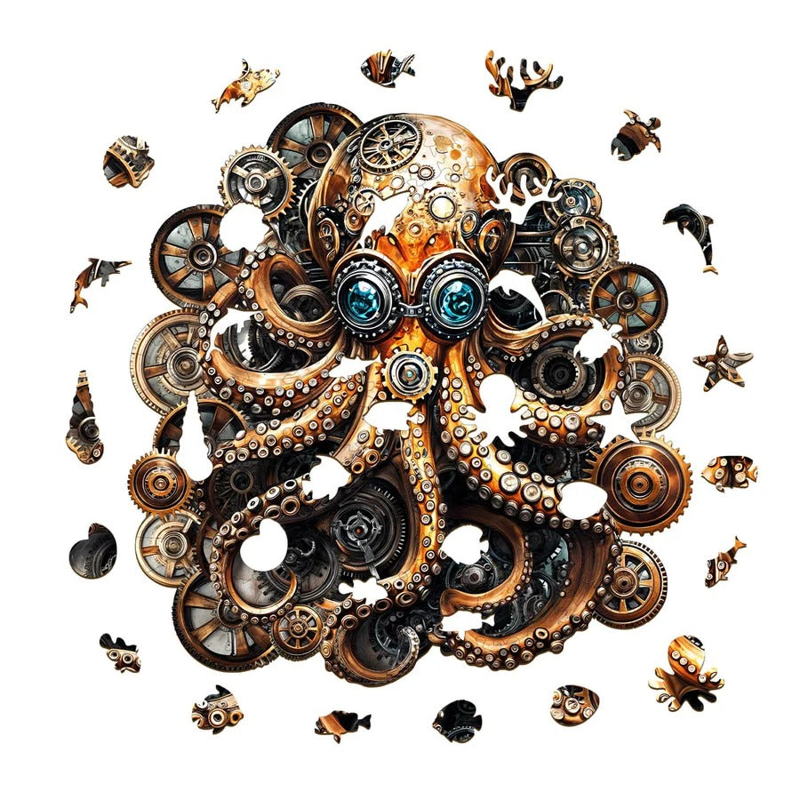 Puzzle en bois fantaisiste - Docteur Octopus Steampunk
