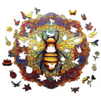 Whimsical Wooden Jigsaw Puzzle- MANDALA BEE