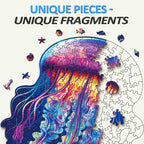 Whimsical Wooden Jigsaw Puzzle- watercolor jellyfish
