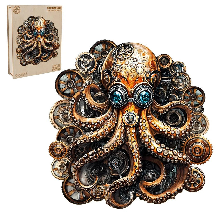 Puzzle en bois fantaisiste - Docteur Octopus Steampunk