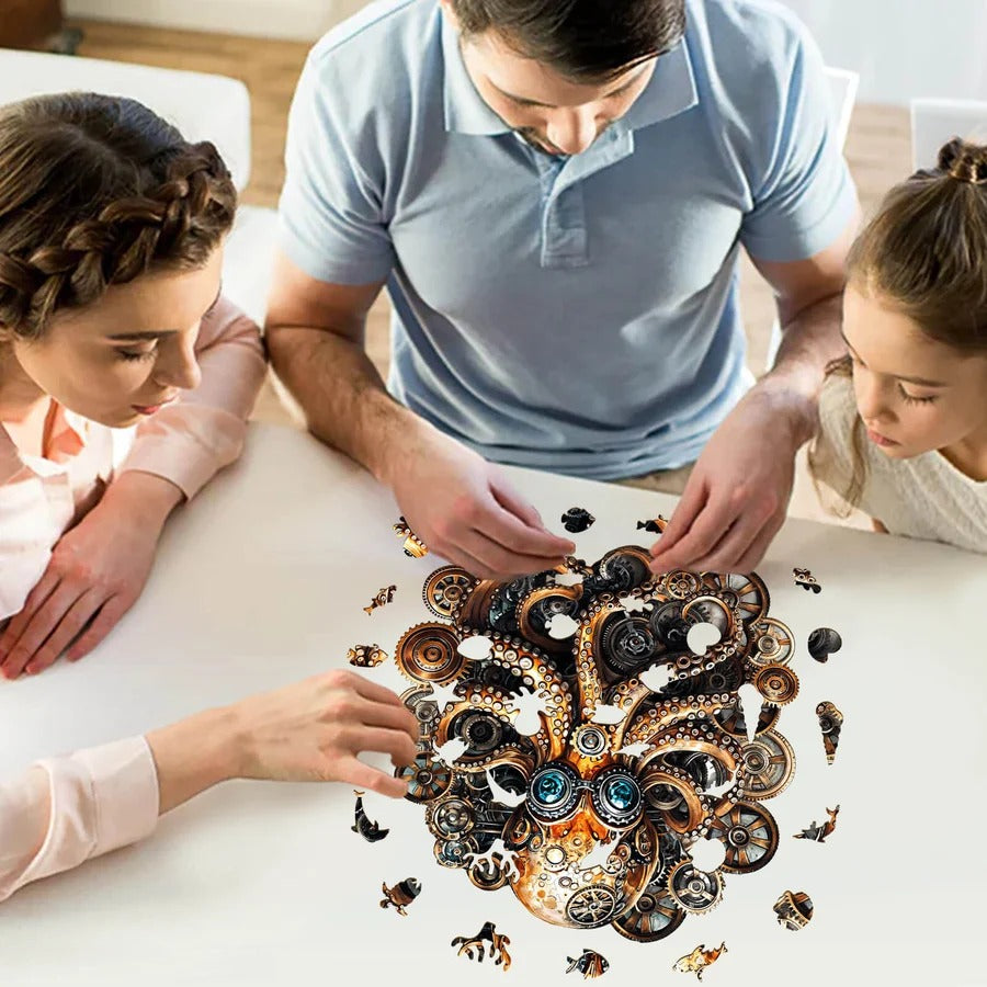 Puzzle en bois fantaisiste - Docteur Octopus Steampunk