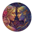 Whimsical Wooden Jigsaw Puzzle-  Gemini 