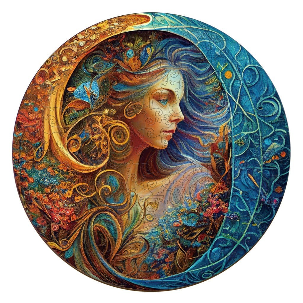 Whimsical Wooden Jigsaw Puzzle- Virgo