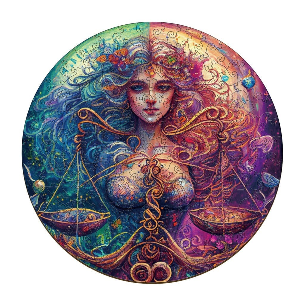 Whimsical Wooden Jigsaw Puzzle-  Libra  Hauptbild