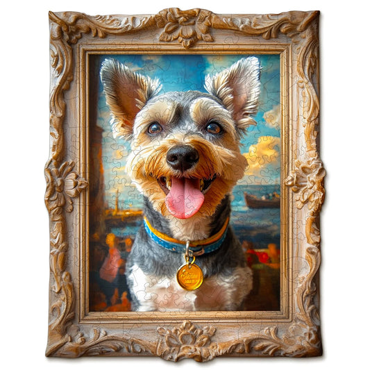 Engaging Wooden Jigsaw Puzzle - Dog Photo Frame - pickApuzzle