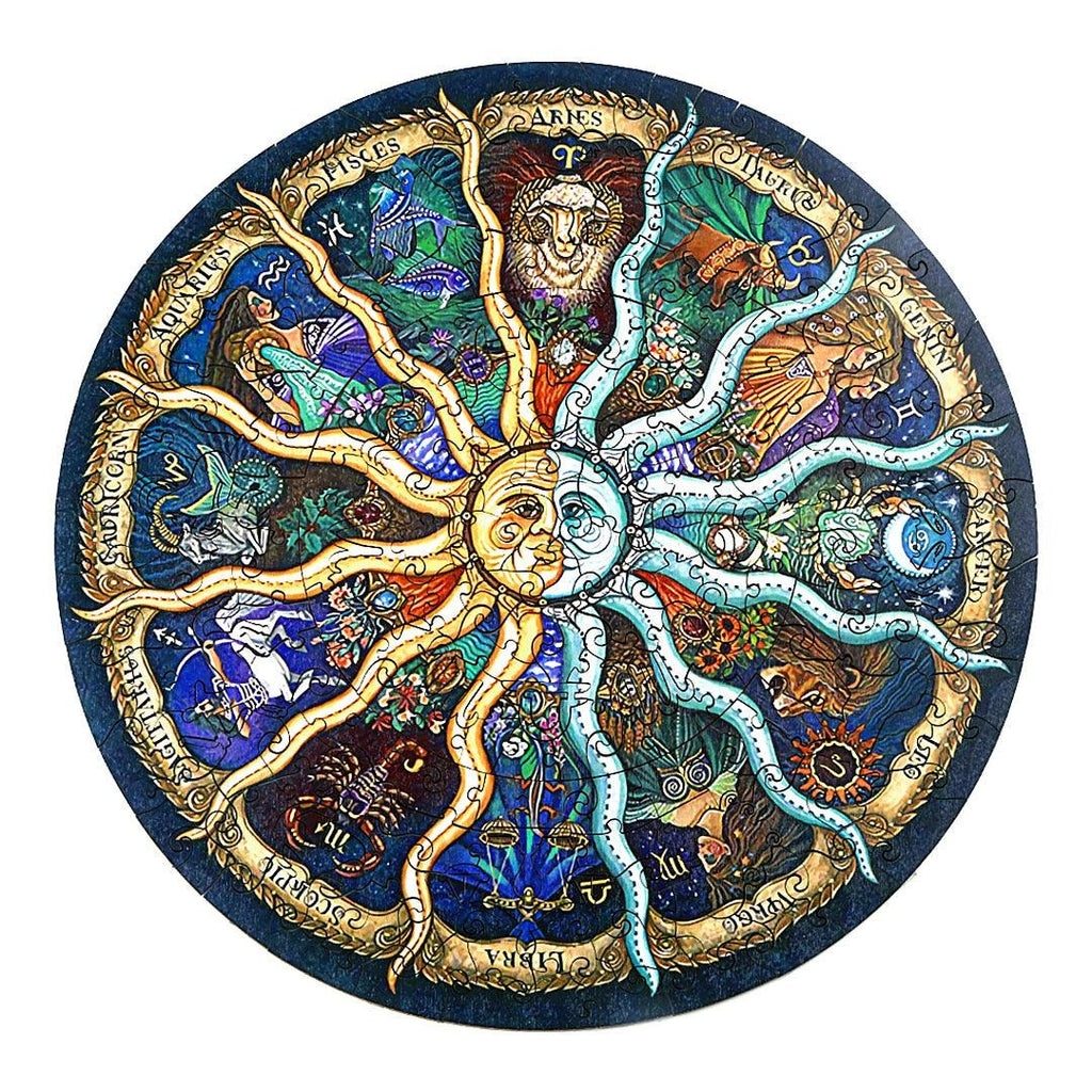 Whimsical Wooden Jigsaw Puzzle-  ZODIAC HOROSCOPE