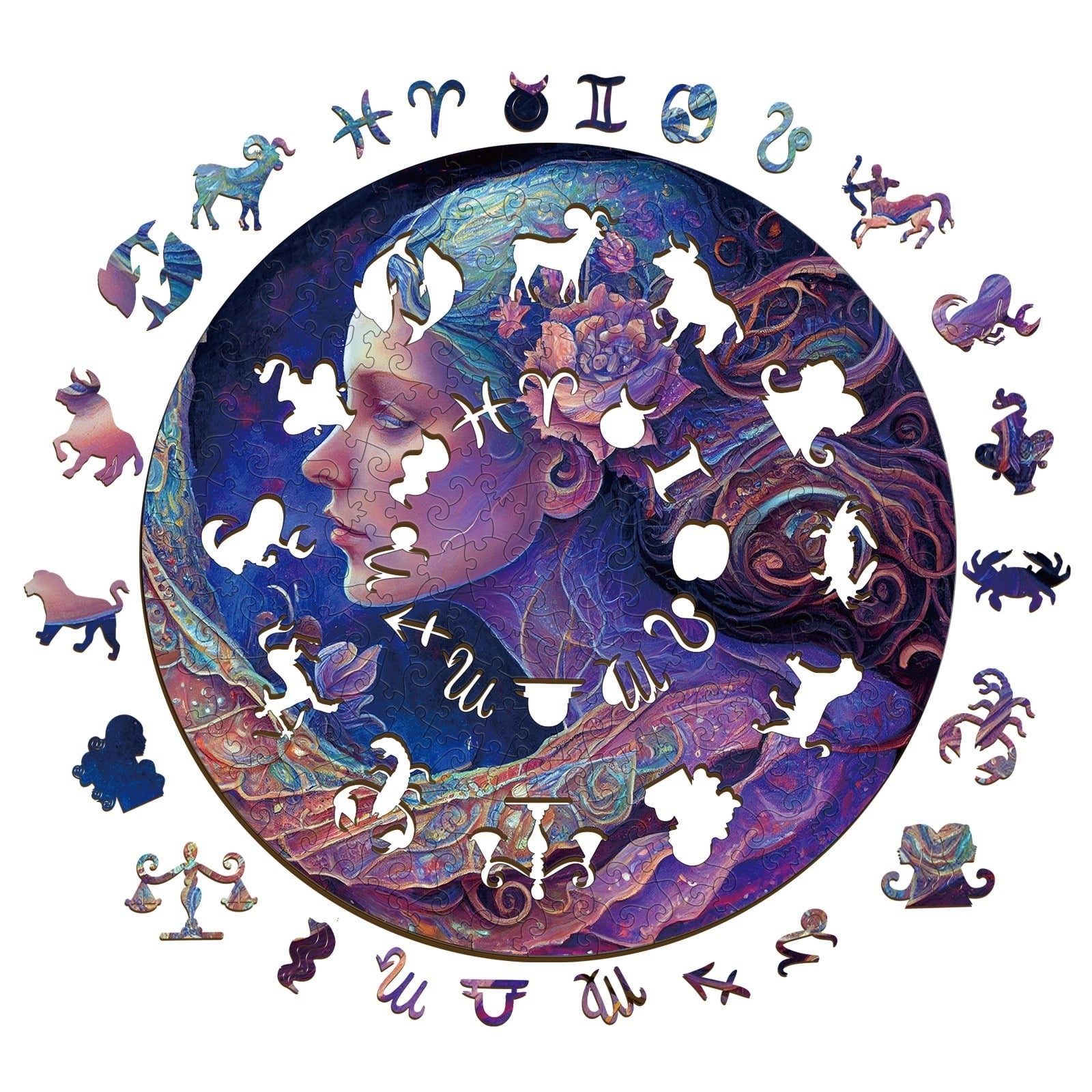 Whimsical Wooden Jigsaw Puzzle-  Cancer