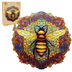 Whimsical Wooden Jigsaw Puzzle- MANDALA BEE