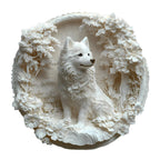 Whimsical Wooden Jigsaw Puzzle - 3d paper Samoyed - pickApuzzle