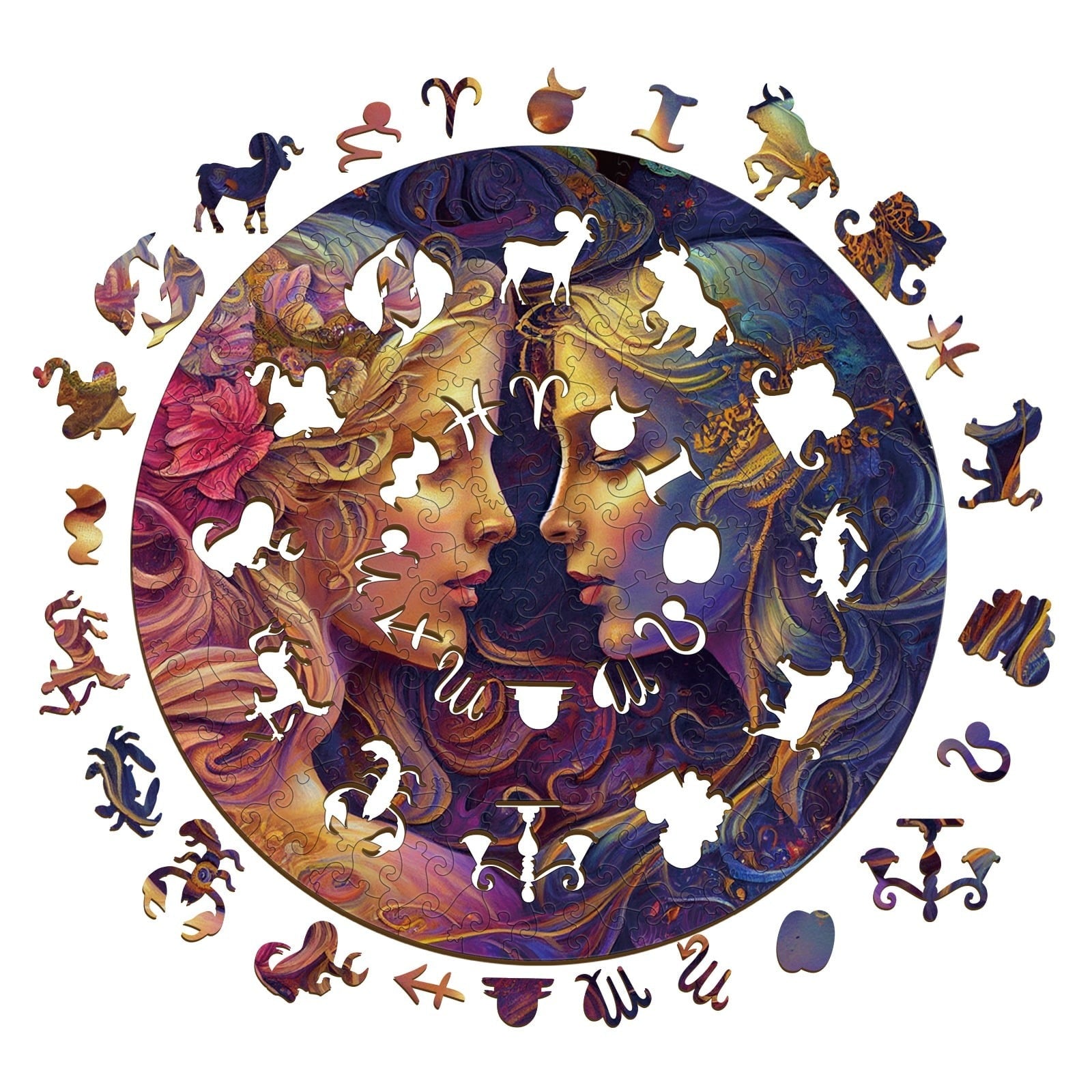 Whimsical Wooden Jigsaw Puzzle-  Gemini  Zweitbild