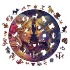 Whimsical Wooden Jigsaw Puzzle-  Gemini 